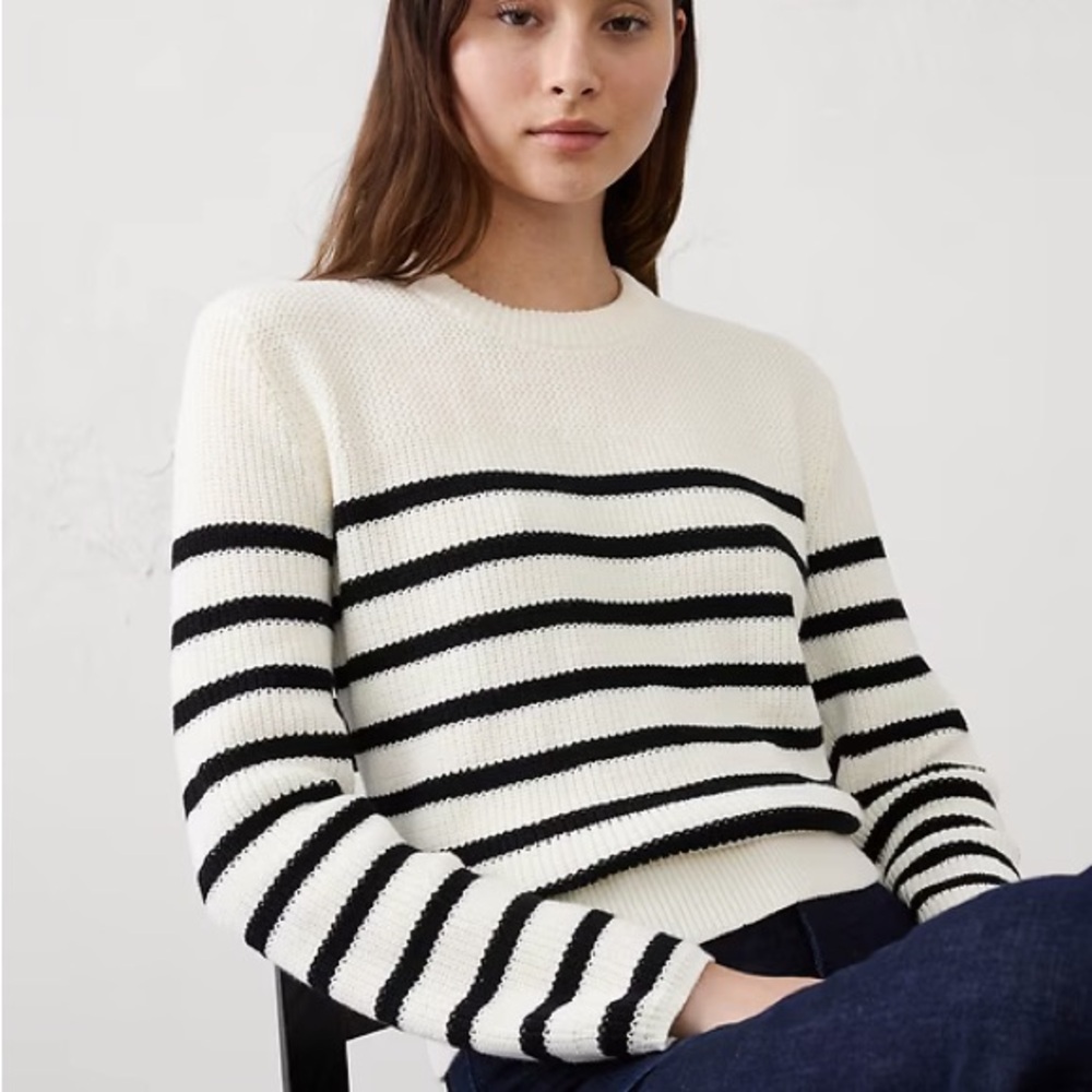 Banana Republic TEXTURED PULLOVER SWEATER L NWT